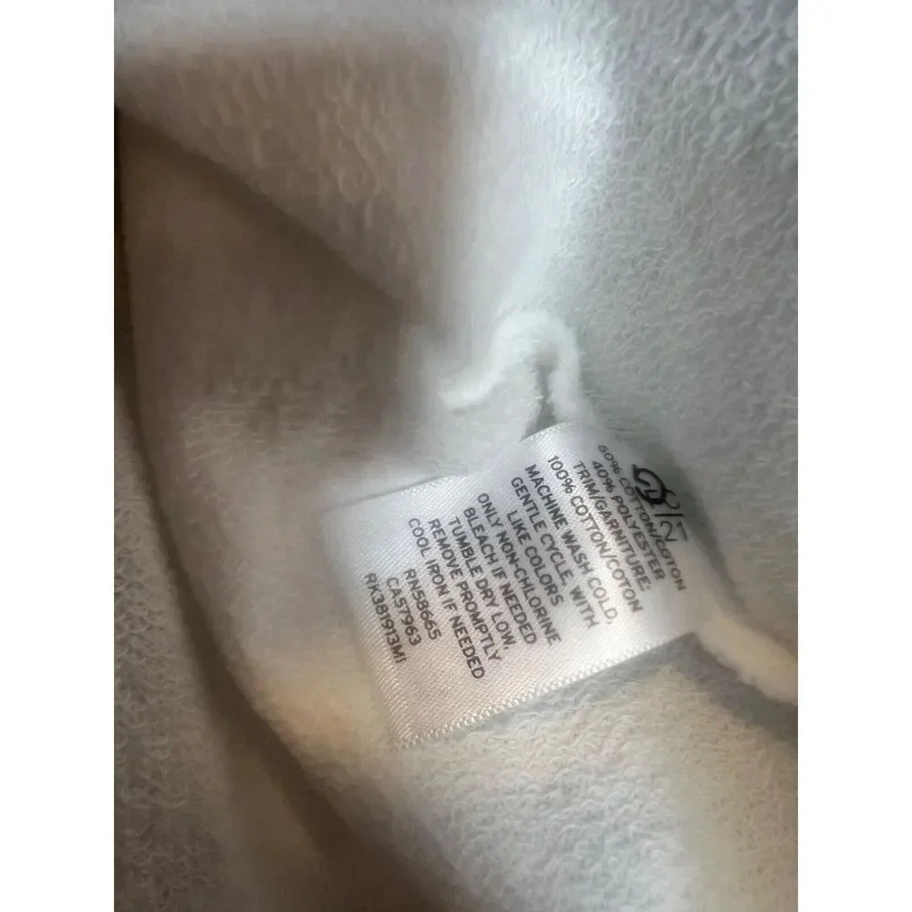 Abound Nordstrom white pullover sweatshirt hoodie ruffle lace gift size MEDIUM - Picture 6 of 7